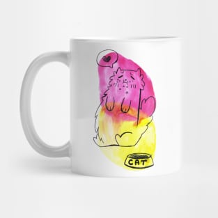 Stuffed Chubby Kitty Watercolor Mug